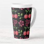Rotes Kirschblütenmuster  Milchtasse (Rechte Ecke)