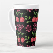 Rotes Kirschblütenmuster  Milchtasse (Linke Ecke)
