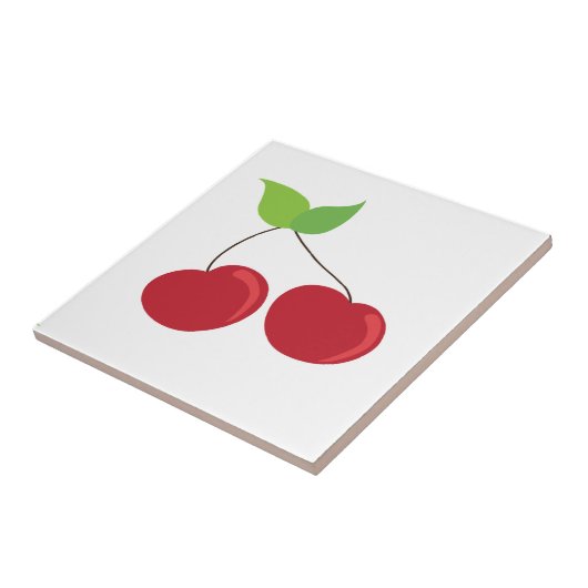 Rotes Kirschmuster Fliese (Seite)