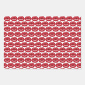 Rotes Kiss Lips Wrapping Paper-Set Geschenkpapier Set (Vorderseite)