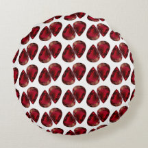 Rotes Kissen, Birnenstapel Kissen, Rundkissen