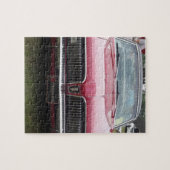 Rotes klassisches antikes Auto alten Mercury-Pumas Puzzle (Horizontal)