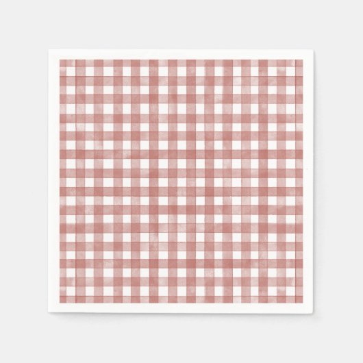 Rotes Klassisches Gingham Serviette (Vorderseite)