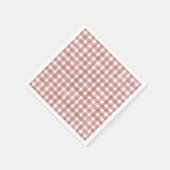 Rotes Klassisches Gingham Serviette (Ecke)