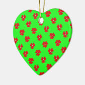 Rotes Klee, weiße Perle für den St. Patrick's Day Keramik Ornament (Links)