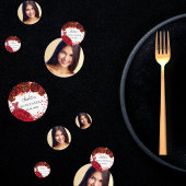 Rotes Kleid aus Quinceanera Blume Weiß Foto Konfetti