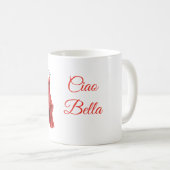 Rotes Kleid Ciao Bella Kaffeetasse (VorderseiteRechts)