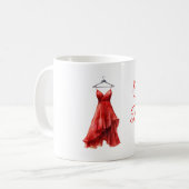 Rotes Kleid Ciao Bella Kaffeetasse (Vorderseite Links)