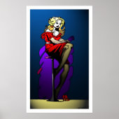 Rotes Kleid in Spotlight Poster (Vorne)