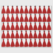 Rotes Kleid Thema Geschenkpapier (Flach)