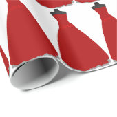 Rotes Kleid Thema Geschenkpapier (Rolleneckpunkt)