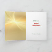 Rotes Kleid und Holly Retro Pinup Karte (Innenseite)