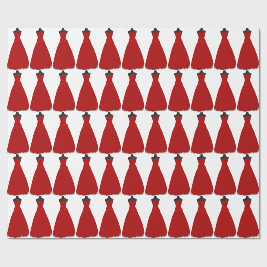 Rotes Kleiderpapier Geschenkpapier (Flach)
