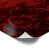 Rotes Kleinianisches Fraktal Poster (Ecke)