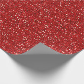 Rotes Klumpiger Glitter Pailletten Geschenkpapier (Ecke)