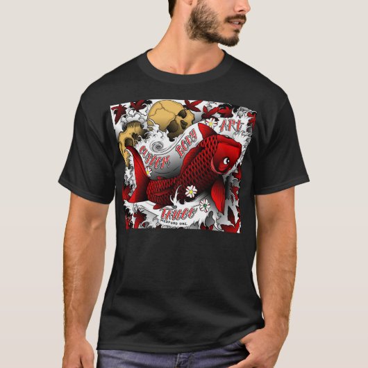 rotes koi T-Shirt (Vorderseite)