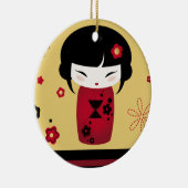 Rotes Kokeshi Keramikornament (Rechts)