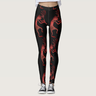 rotes kokopelli Schwarzes Leggings