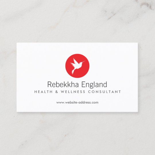 Rotes Kolibri Logo Gesundheitswesen Naturopath Visitenkarte Zazzle De