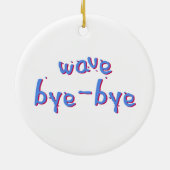 Rotes Kombüsen-Wellen-Tschüss Keramikornament (Hinten)