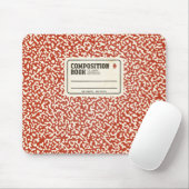Rotes KompositionsNotebook mit Label Mousepad (Mit Mouse)