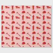 Rotes Konstruktionsmuster Geschenkpapier (Flach)