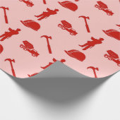 Rotes Konstruktionsmuster Geschenkpapier (Ecke)