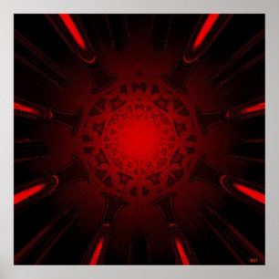 Rotes Konzentrat-Plakat Poster