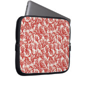 Rotes Korallenmuster 2 Laptopschutzhülle (Vorne Rechts)