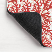 Rotes Korallenmuster 2 Mousepad (Ecke)