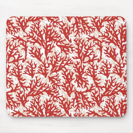Rotes Korallenmuster 2 Mousepad (Vorne)