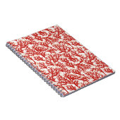 Rotes Korallenmuster 2 Notizblock (Rechte Seite)
