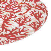 Rotes Korallenmuster 2 Schneidebrett (Ecke)