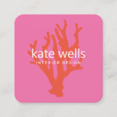 Rotes Korallenriff an der Küste Quadratische Visitenkarte (Vorderseite)