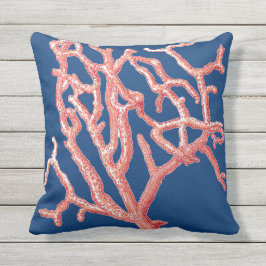 Rotes Korallenriff im Seeverkehr Modernes Vintag 2 Kissen