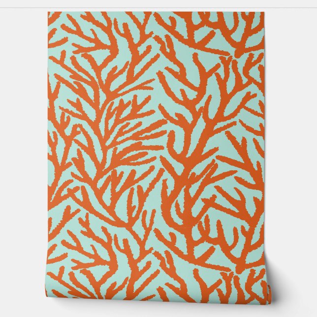 Rotes Korallenriff in der blauen Karibik Tapete (Abrollen)