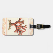 Rotes Korallenriff mit Conch-Muschel-Grenze Gepäckanhänger (Vorderseite horizontal)