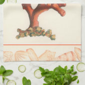 Rotes Korallenriff mit Conch-Muschel-Grenze Handtuch (Gefaltet)