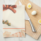 Rotes Korallenriff mit Conch-Muschel-Grenze Handtuch (Viertel Falte)