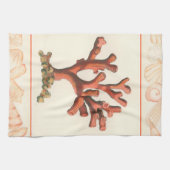 Rotes Korallenriff mit Conch-Muschel-Grenze Handtuch (Horizontal)