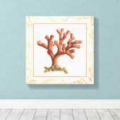 Rotes Korallenriff mit Conch-Muschel-Grenze Leinwanddruck (Insitu (Holzboden))