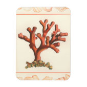 Rotes Korallenriff mit Conch-Muschel-Grenze Magnet (Vertikal)