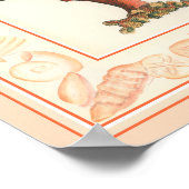 Rotes Korallenriff mit Conch-Muschel-Grenze Poster (Ecke)