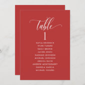 Rotes Korallenriff, Sitzplan-Karten mit Gästenname (Vorne/Hinten)