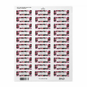 Rotes Korallenrosa Schwarzes Blume Muster (Vorne)