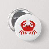 Rotes Krabben-Logo Button (Vorne & Hinten)
