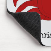 Rotes Krabbendesign Mousepad (Ecke)