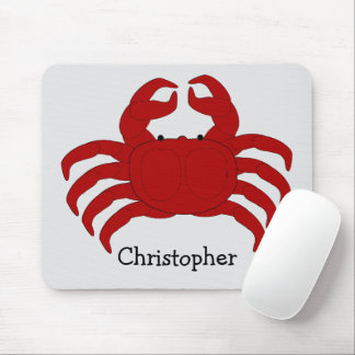 Rotes Krabbendesign Mousepad