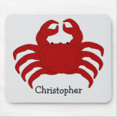 Rotes Krabbendesign Mousepad (Vorne)
