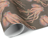 Rotes Kraken-Papier Geschenkpapier (Rolleneckpunkt)